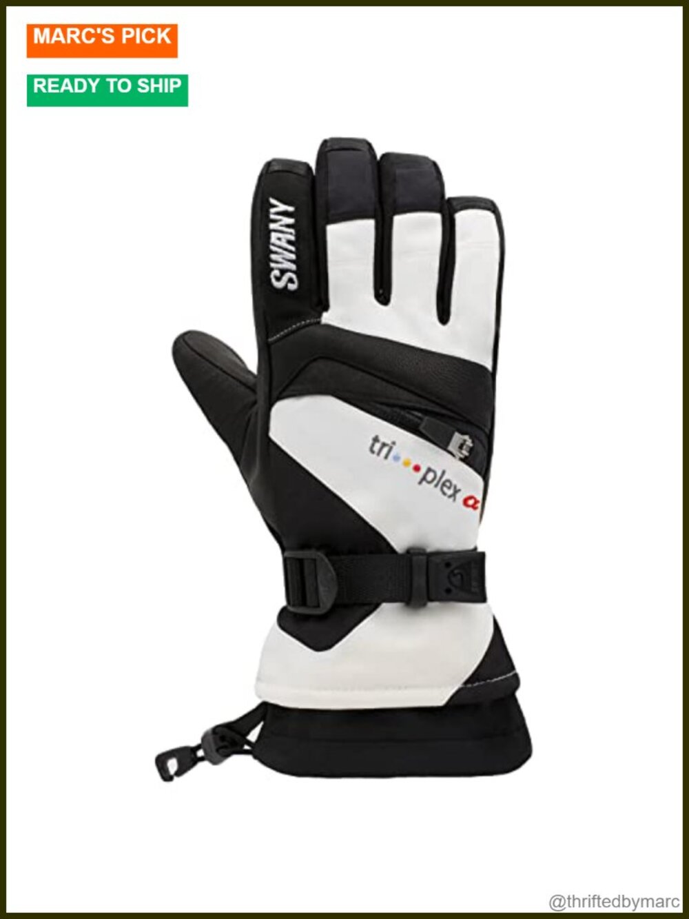 Men's Skiing Gloves with Rolled Finger Construction, Insulated, Waterproof,